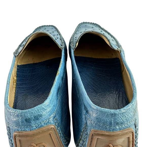 Genuine Aldo Brue Blue Genuine Walking Pillow Ostrich Driving Shoes Size 10 main image 6